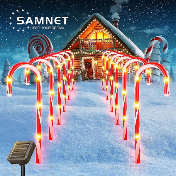 Julegave Lys Nye År Dekorasjon Ferie Festoon Utendørs Garland Hage Dekor Fairy Lampe Vanntett Solcelle String Lys