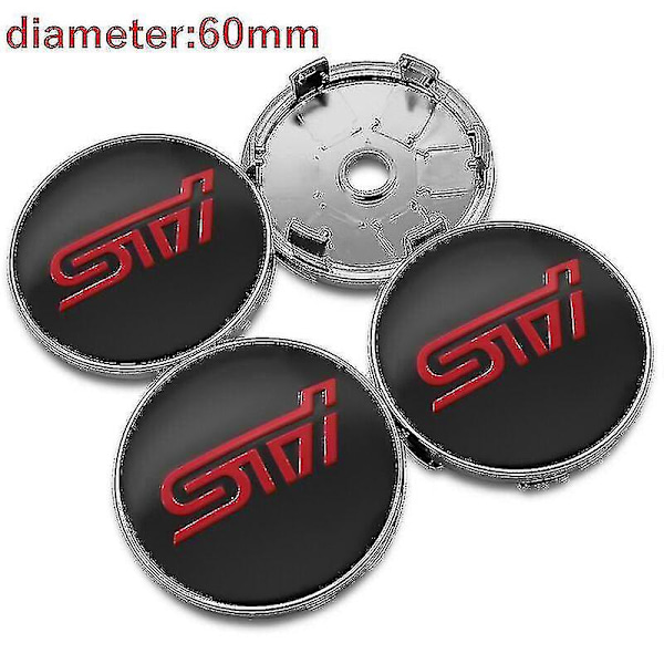 4 stk. 60mm Bil Styling Hjul Dæk Navkapsler Beskyttende Dæksler Til Subaru Sti Wrx Forester Outback Impreza Legacy Xv Tribeca Tilbehør Shry