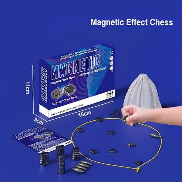 REMAKE Magnetiskt Schackspel - Magnetiskt Brädspel - Roligt Magnetiskt Brädspel - Pusselstrategispel - Julgåva till Barn