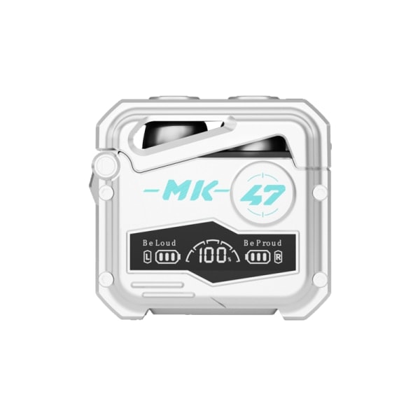Trådlösa hörlurar Bluetooth 5.3 touchkontroll spel Vit