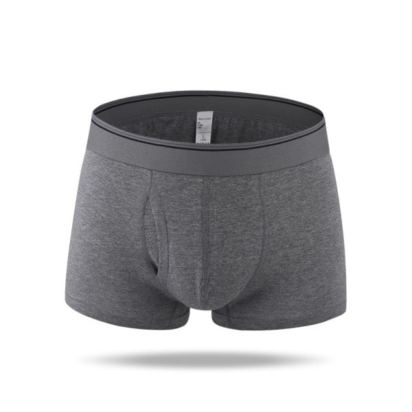 Mäns Bomullsboxershorts Mjuka Andningsbara Underkläder 4-pack L