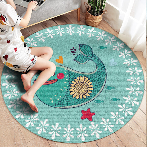 Shower mat anti-slip Absorbent bath Bathroom mat Carpet Cartoon round Figure 3