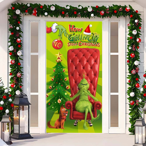 Jouluovikehyksen Merry Christmas Grinchmas -fontti Verannan kyltti Talvi Uusi vuosi Joulu Joulu Kotijuhlat Koristeet ja tarvikkeet
