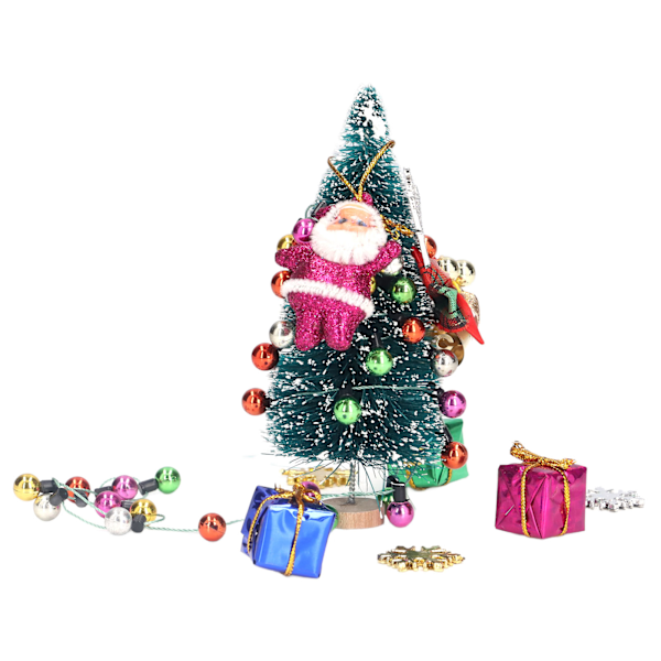 REMAKE Dukkehustre DIY Julgran Matchende Søt Håndverk Miniatyr Julepynt