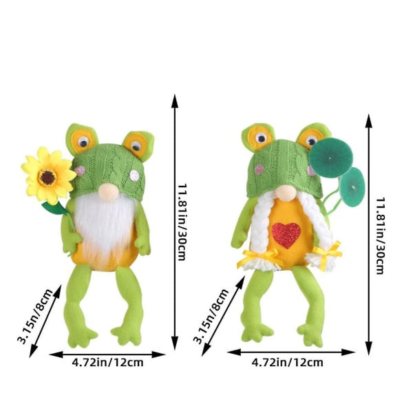 Strikket Hat Frog Gnome Dekorative Håndværk til Julenytår Bi Kvinde