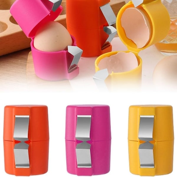 REMAKE 3-pack Äggpelare, Handhållen Äggbrytare Multifunktionell Äggkutter Äggkrossare och Separator för Matlagning Camping Köksredskap