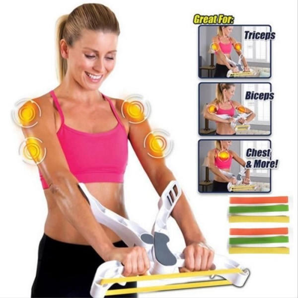 YOLISTAR Arm- och Övre Kroppsövningsmaskin med 6 Motståndband för Kvinnor Toner Stärker BH