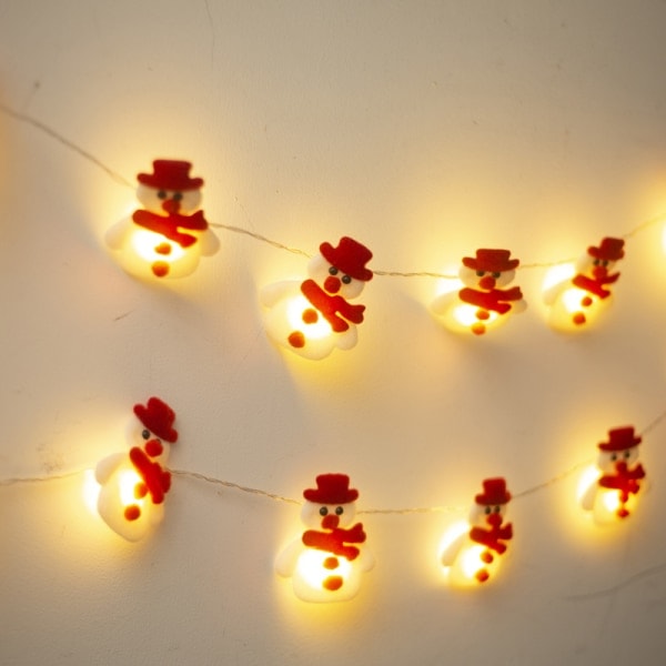 Julemann snømann eventyrlampe lykt romdekorasjon led mod