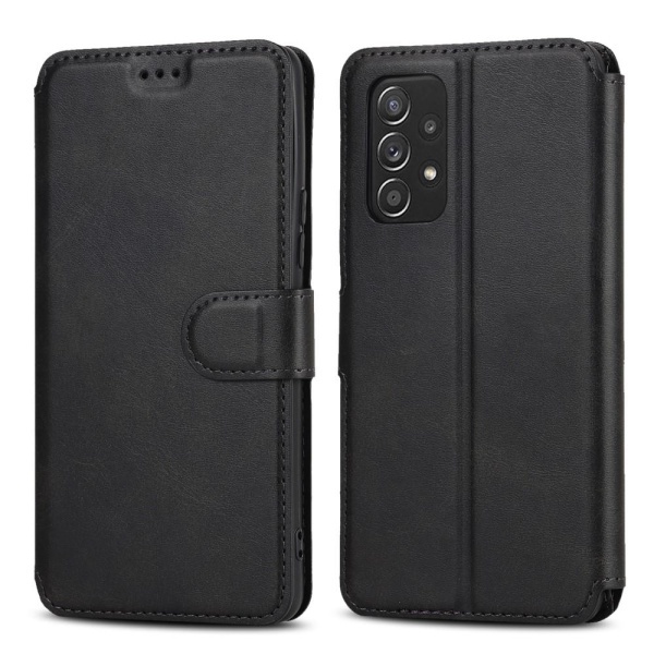 SKALO Samsung A53 5G Premium Cut Wallet Case - Sort Sort