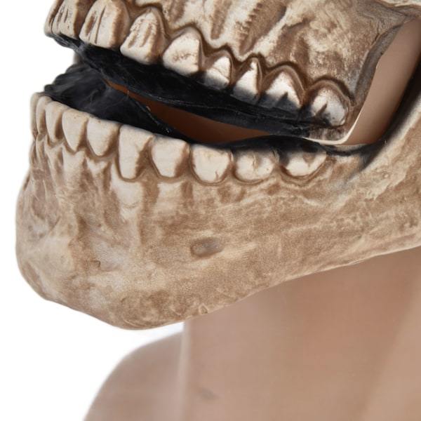 Halloween-skallemask, helhuvud, cosplay-festmask för jul, påsk, nyår, gul