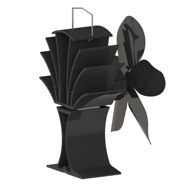 Ovnventilator til bedre varmefordeling 5 blade Sort
