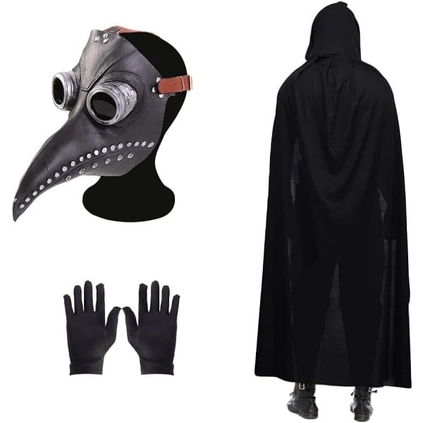 REMAKE Pestedoktor Maske Halloween Fuglemaske Retro Nitter Steampunk Latexmaske