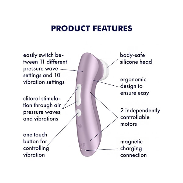 Satisfyer: Satisfyer Pro 2+, Lufttrycksvibrator + Vibration