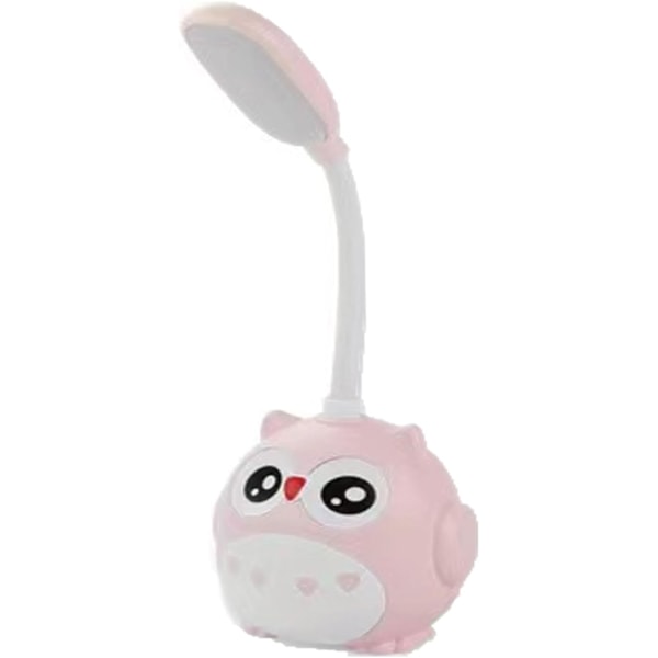 Sød Pink Mini Ugle Natlampe, USB Genopladelig, Sammenklappelig til Børneværelse Pink