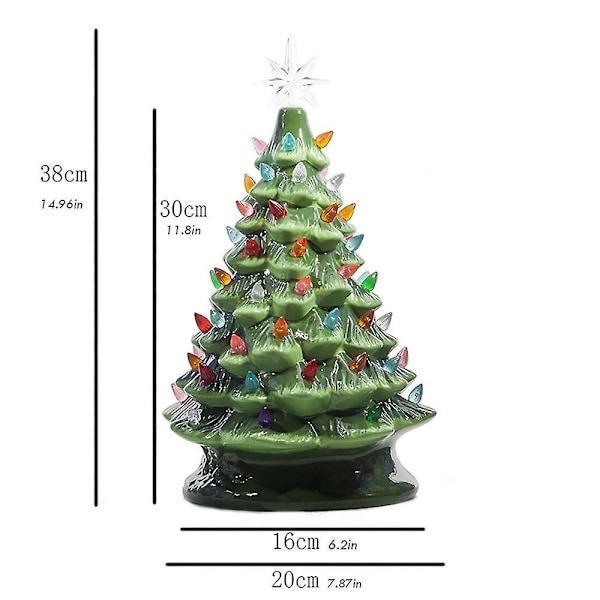 Julepynt Keramisk Juletræ Juletræ Led Dekoration Keramisk Bordjulepynt Salg[HK]