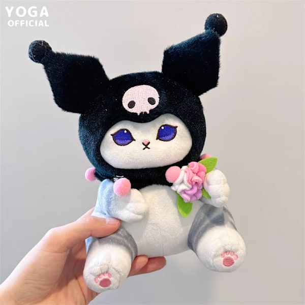 Kawaii Mofusand Sanrio Anime Harrastus Tempura Paistettu Pukeudu My Melody Kuromi Cinnamoroll Pehmolelu Pussin Ripustus Syntymäpäivälahja 15cm KLM 15cm