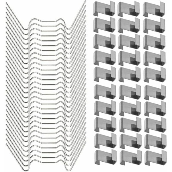 Drivhusglassklemme, Glassklemmer for drivhusglass Rustfritt stål