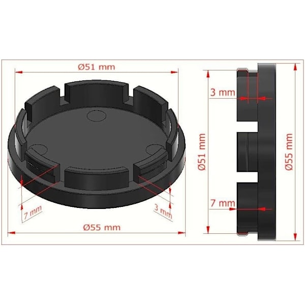 Navkapsler 56 mm