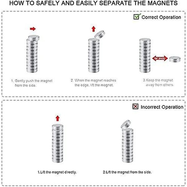REMAKE 60 kpl magneetteja - Erittäin vahvat neodyymi jääkaappimagneetti, pienet pyöreät magneetti