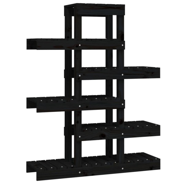 vidaXL Plant stand Black 85x25x109.5 cm solid pine Black