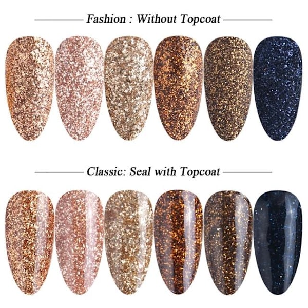 Nagelglitter, Nageldekorationer