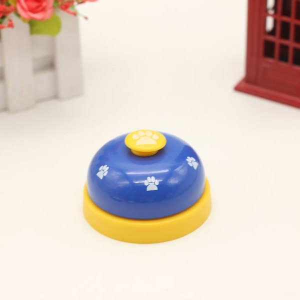 REMAKE Pet Training Bells Called Dinner Interactive Pet Bell Toys for Dogs Teddy Puppy Training Yellow and Blue