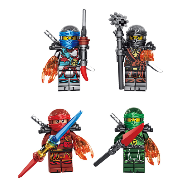 REMAKE 11401 guld Ninja 24 børns samlede byggeklodser legetøj flerfarvet 24 stk