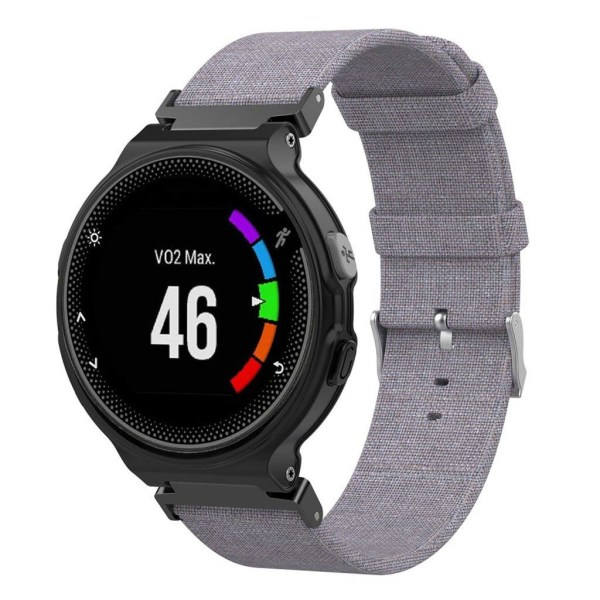Garmin Forerunner 220 / 230 / 235 / 630 / 620 / 735 armband i canvas - Grå Silvergrå