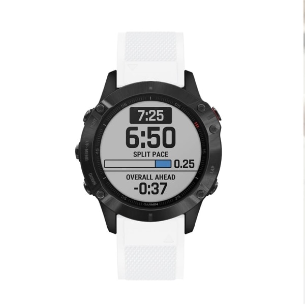 Silikonarmbånd til Garmin Fenix 7X/6X Sapphire GPS, etc. 22mm - Hvid