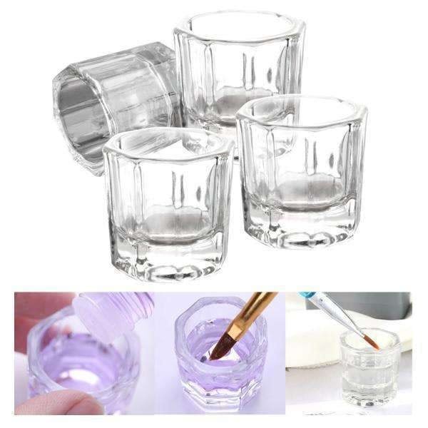 Dish cup - Dappen dish - Crystal Glass cup - Acrylic Liquid Transparent 3pcs