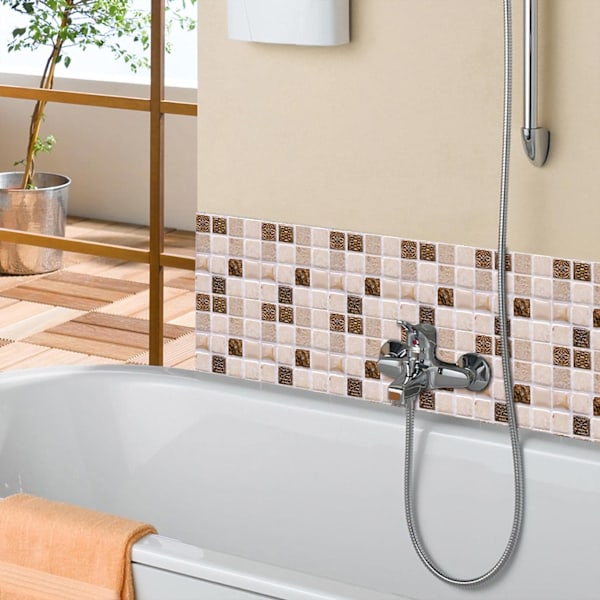 Vedenpitävät lattia- ja seinälaatat 3D mosaiikki 30 kappaletta 10x10 cm