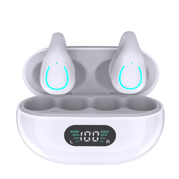 Knogleledning øre-fri hovedtelefoner Bluetooth 5.3 Hi-Fi ENC Hvid