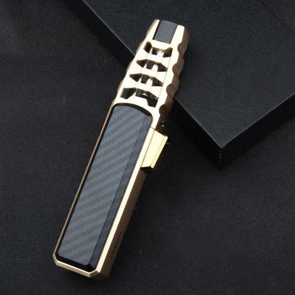 Turbina-taskulamppu Jet Flame Solar Beam Torch Maailman kuumin taskulamppu Tuulenkestävä musta hiilikuitu pähkinä