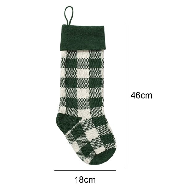 Julklappspåse med juldekoration, stickad