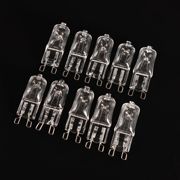 10-pack G9 Halogen Ljuskälla för Kontor, Varmvit, 25W, 230V