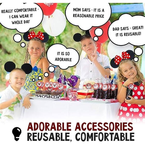 4 kpl Mickey Mouse -korvakoristeita ja Minnie Mouse -korvakoristeita naisille ja tytöille