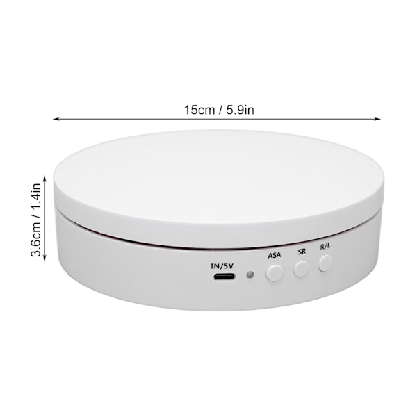 Roterande displaystativ Hastighetsriktning Justerbar 360 Grader Roterbar Skivspelare för Smycken Klocka
