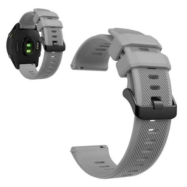 Garmin Forerunner 745 silikoniranneke - Harmaa Hopeaharmaa