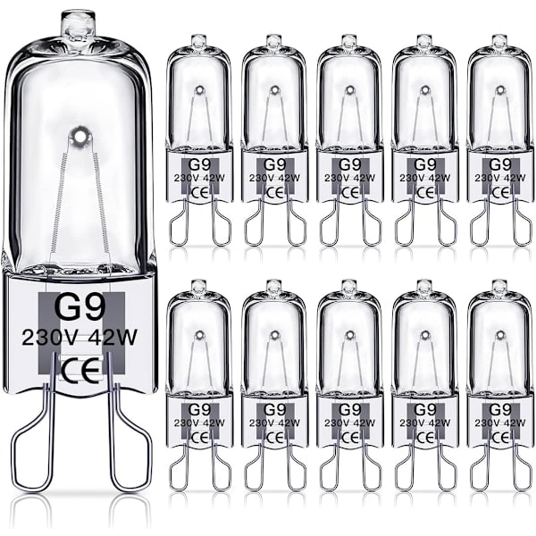 G9 Halogenpærer 42W, 230V, 10-pak 42W