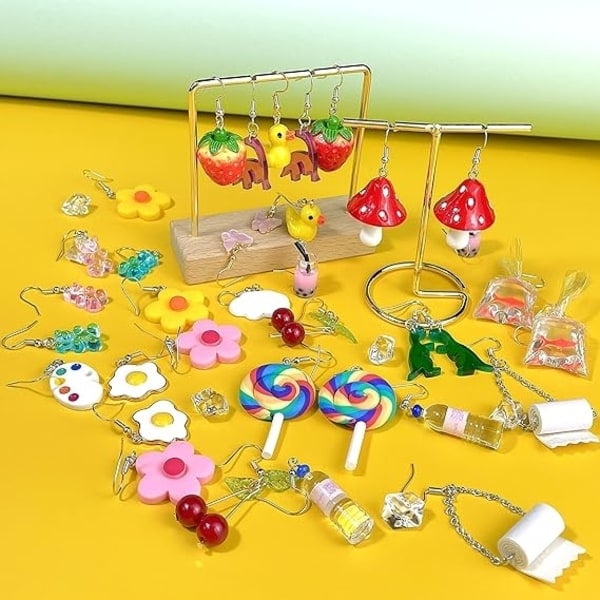 REMAKE 20 paria hauskoja korvakoruja - Hauskat korvakorut Gummy Bear Gummy - Täydellinen
