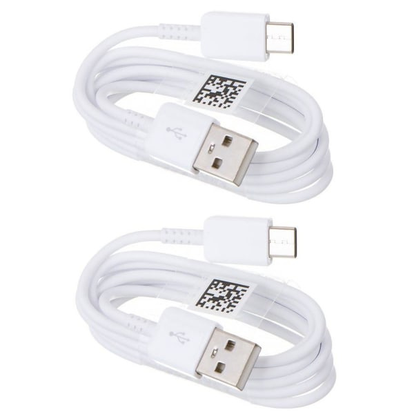 2-pack Samsung Original 1,2 m Extra Lång USB-C Laddningskabel Vit