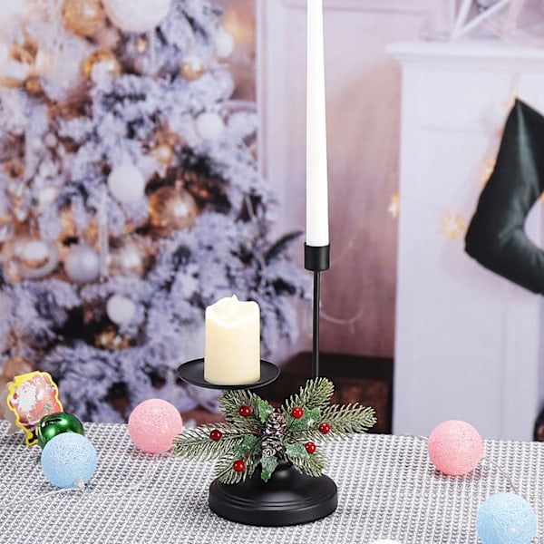 Salgsudgave Julelysestager til Keglelys Metal Dekorative Lysestager Mantel Midtpunkt til Bryllup, Middag, Fest,
