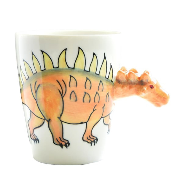 Dinosaur 3D -keramiikkamuki söpöllä kahvalla, hauska eläinmuki lahjaksi jouluun, kiitospäivään, äitienpäivään ja isänpäivään