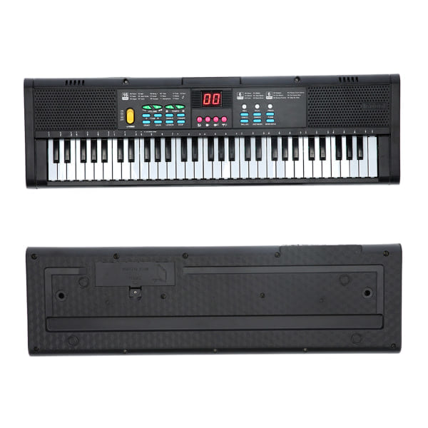 REMAKE Keyboard Piano Instrument 61 Taster Elektrisk Digital Multifunksjonell med Mikrofon MQ6186