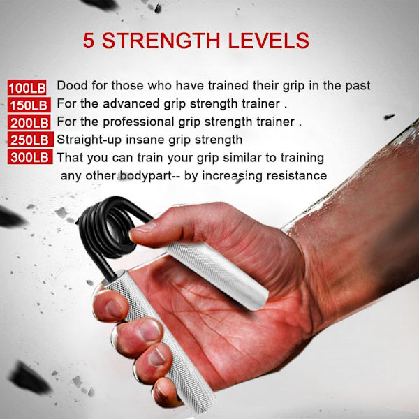 100lbs-350lbs Fitness Tungt Grepp Handled Grepp 300LB
