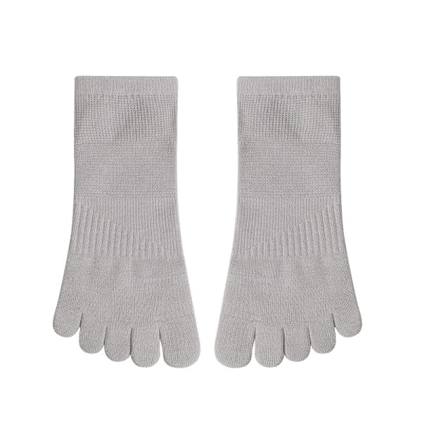 Two pairs of breathable toe socks with five fingers Gray