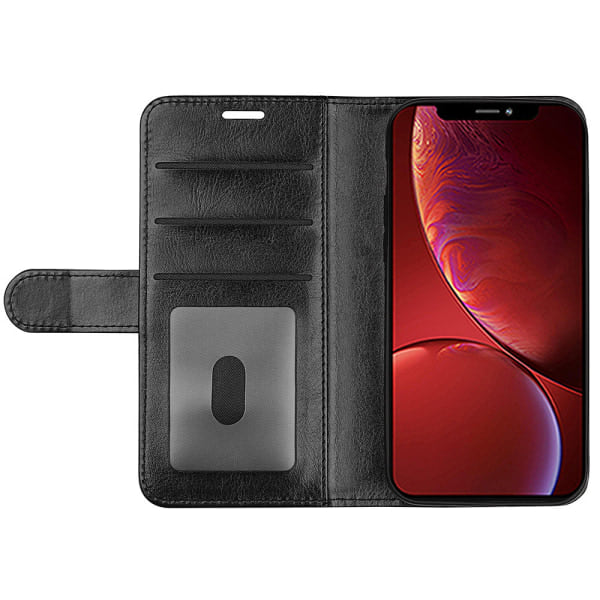 iPhone 13 Pro Max lompakko-kotelo PU-nahasta/TPU Musta