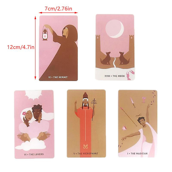 12*7cm Hellä Sydän Tarot-kortti Perhejuhlat Lautapeli Kohtalon Arvonta Ohjekirjan Kera Multicolor