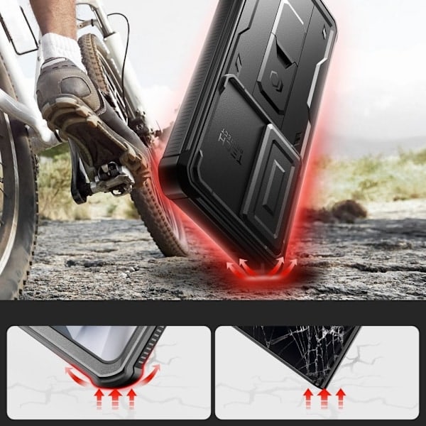 REMAKE Tech-Protect Galaxy S24 Ultra -kotelo Kevlar Pro Cam Musta