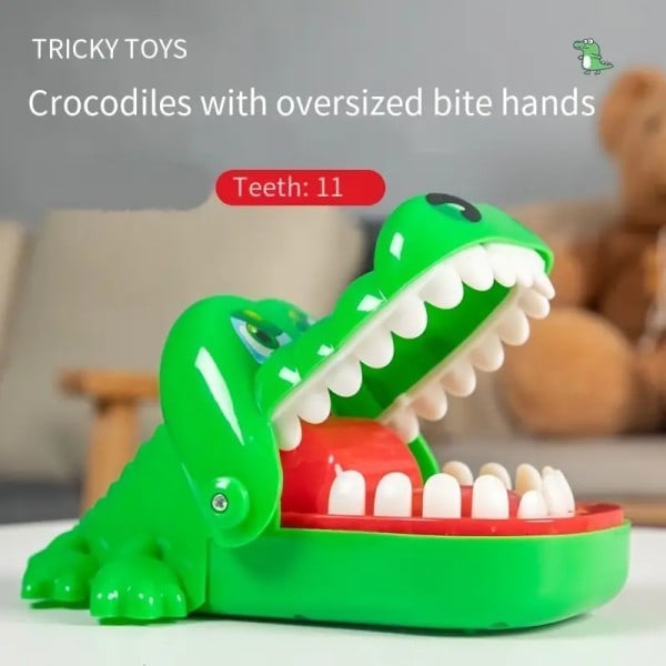 Tricky Toy Stor Krokodille Bid Finger Legetøj Haj Spil Bid